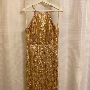 Floor Length Sequined Formal Dress
